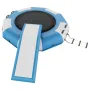 VEVOR Inflatable Water Bouncer, 10ft Recreational Water Trampoline, Portable Bounce Swim Platform with Slide, 3-Step Ladder & El