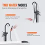 VEVOR Freestanding Bathtub Faucet, Floor Mount, Freestanding Tub Filler, Shower Mixer Taps, Two Water Modes, 360° Swivel Spout, 