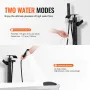 VEVOR Freestanding Bathtub Faucet, Floor Mount, Freestanding Tub Filler, Shower Mixer Taps, Two Water Modes, 360° Swivel Spout, 