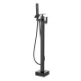 VEVOR Freestanding Bathtub Faucet, Floor Mount, Freestanding Tub Filler, Shower Mixer Taps, Two Water Modes, 360° Swivel Spout, 