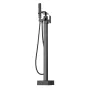 Freestanding Bathtub Faucet, Floor Mount, Freestanding Tub Filler, Shower Mixer Taps, Two Water Modes, 360° Swivel Spout, for Ba