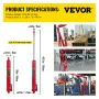 Hydraulic Long Ram Jack, 3 tons/6600 lbs kapacitet, med enkelt