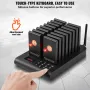 Restaurant Pager System, Wireless 500m Long Range Lineup Waiting Queue Signal, Guest Customer Calling Beepers with Vibration & F