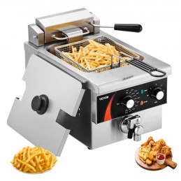 Commercial Electric Deep Fryer Countertop Deep Fryer 9Qt /8.5 L