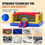 Inflatable Bounce House, Outdoor High Quality Playhouse Trampoline, Jumping Bouncer with Blower, Slide, and Storage Bag, Family 