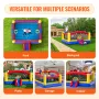 Inflatable Bounce House, Outdoor High Quality Playhouse Trampoline, Jumping Bouncer with Blower, Slide, and Storage Bag, Family 