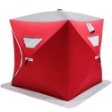 3 Person Ice Fishing Tent Add Cotton Thicken Waterproof Pop-up Portable Ice Fishing Shelter with Detachable Ventilation Windows