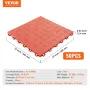 Garage Tiles Interlocking, 12 x 12 x 0.53 inch 50 Pack Garage Floor Covering Tiles, Non-Slip Double-Sided Texture Garage Floorin