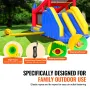 VEVOR Inflatable Bounce House, Outdoor High Quality Playhouse Trampoline, Jumping Bouncer with Blower, Slide, and Storage Bag, F