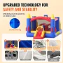 VEVOR Inflatable Bounce House, Outdoor High Quality Playhouse Trampoline, Jumping Bouncer with Blower, Slide, and Storage Bag, F