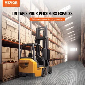 VEVOR Garage Tiles Interlocking, 12 x 12 x 0.53 inch 50 Pack Garage Floor Covering Tiles, Non-Slip Double-Sided Texture Garage F