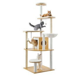 Large Cat Tree Tall Cat Tower Multi-level Condo Play House for Indoor Cat