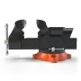 Bench Vise Jaw Width 15.2 cm Jaw Opening 15 cm w/ Anvil 360° Swivel Locking Base 60,000 PSI Rust-proof Heavy Duty Ductile Iron f