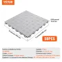 VEVOR Garage Tiles Interlocking, 12 x 12 x 0.53 inch 50 Pack Garage Floor Covering Tiles, Non-Slip Double-Sided Texture Garage F