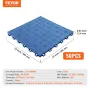 Garage Tiles Interlocking, 12 x 12 x 0.53 inch 50 Pack Garage Floor Covering Tiles, Non-Slip Double-Sided Texture Garage Floorin
