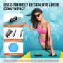 Inflatable Water Bouncer, 10ft Recreational Water Trampoline, Portable Bounce Swim Platform with 3-Step Ladder & Electric Air Pu