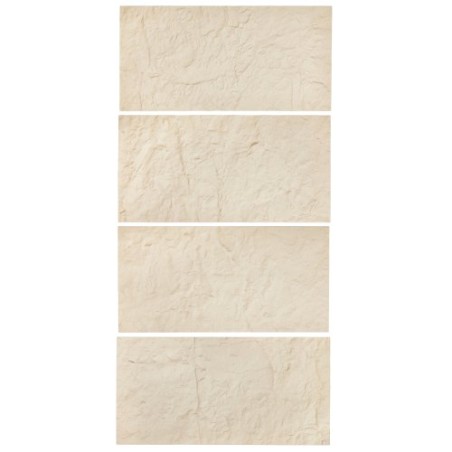 3d vægpaneler 4 Pack 48x24 '' PU-sten-look 32 kvadratmeter dækning af sten gul