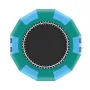 Inflatable Water Bouncer, 12ft Recreational Water Trampoline, Portable Bounce Swim Platform with 3-Step Ladder & Electric Air Pu