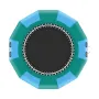 Inflatable Water Bouncer, 12ft Recreational Water Trampoline, Portable Bounce Swim Platform with 3-Step Ladder & Electric Air Pu