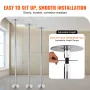 VEVOR Professional Dancing Pole, Spinning Static Dancing Pole Kit, Portable Removable Pole, 45mm Heavy-Duty Stainless Steel Pole