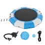 VEVOR Inflatable Water Bouncer, 13ft Recreational Water Trampoline, Portable Bounce Swim Platform with 3-Step Ladder & Electric 