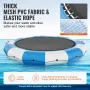 VEVOR Inflatable Water Bouncer, 15ft Recreational Water Trampoline, Portable Bounce Swim Platform with 3-Step Ladder & Electric 