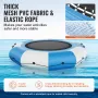 Inflatable Water Bouncer, 10ft Recreational Water Trampoline, Portable Bounce Swim Platform with 3-Step Ladder & Electric Air Pu