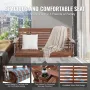 Wooden Porch Swing 5.5 ft, Patio bench swing for Courtyard & Garden, Upgraded 880 lbs Strong Load Capacity, Heavy Duty Swing Cha