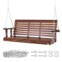 VEVOR Wooden Porch Swing 5.5 ft, Patio bench swing for Courtyard & Garden, Upgraded 880 lbs Strong Load Capacity, Heavy Duty Swi