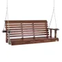 VEVOR Wooden Porch Swing 5.5 ft, Patio bench swing for Courtyard & Garden, Upgraded 880 lbs Strong Load Capacity, Heavy Duty Swi