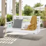 Wooden Porch Swing 4.5 ft, Patio bench swing for Courtyard & Garden, Upgraded 880 lbs Strong Load Capacity, Heavy Duty Swing Cha