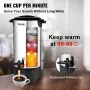 Commercial Coffee Urn, 50 Cups Stainless Steel Large Coffee Dispenser, 1000W 220V Electric Coffee Maker Urn For Quick Brewing, H