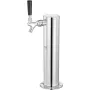 Kegerator Tower Kit, Single Tap Beer Conversion Kit, Stainless Steel Keg Beer Tower Dispenser with Dual Gauge W21.8 Regulator & 