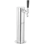 VEVOR Kegerator Tower Kit, Single Tap Beer Conversion Kit, Rustfrit stål Tønde Øl Tower Dispenser med Dual Gauge W21.8 Regula