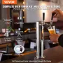 VEVOR Kegerator Tower Kit, Dual Taps Beer Conversion Kit, Stainless Steel Keg Beer Tower Dispenser with Dual Gauge W21.8 Regulat
