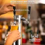 Kegerator Tower Kit, Dual Taps Beer Conversion Kit, Stainless Steel Keg Beer Tower Dispenser with Dual Gauge W21.8 Regulator & S