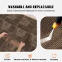 VEVOR Carpet Tiles Reusable, 24"x 24"Carpet Squares With Padding Attached, Soft Padded Carpet Tiles, Easy Install DIY for Bedroo