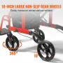 2 i 1 Rollator Rollator & Transportstol til seniorer, Folding