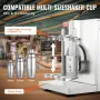 VEVOR Milkshake Maker Machine, 120W Commercial Milk Tea Shaker Machine, Double Head Milk Shake Mixer Machine, 0-180s Adjustable 