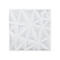 3D vægpaneler 33-pack 11.81x11.81 '' PVC 32 sq.ft dækning Diamond White