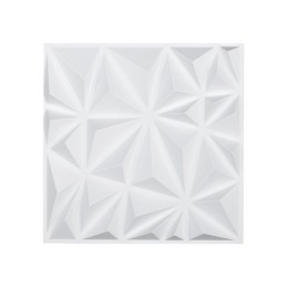 3D Wall Panels 33-Pack 11.81x11.81'' PVC 32 Sq.Ft Coverage Diamond White
