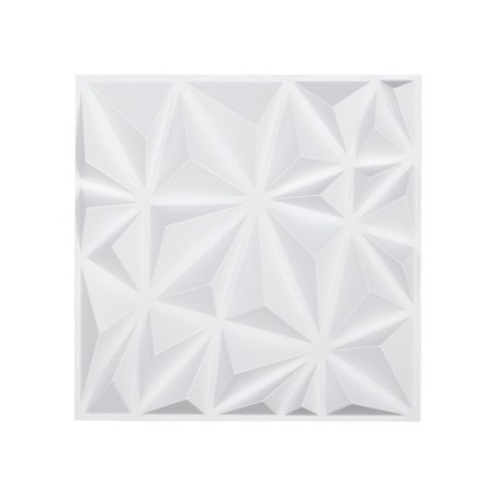 3D vægpaneler 33-pack 11.81x11.81 '' PVC 32 sq.ft dækning Diamond White