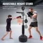 VEVOR Boxing Speed ​​Trainer, Boksesæk med Stander, Refleks Boksetaske til Teenagere og Voksne, Højdejusterbar Fritstående Strik