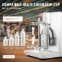VEVOR Milkshake Maker Machine, 120 W kommerciel Milk Tea Shaker Machine, Double Head Milk Shake Mixer Machine, 0-180s justerbar
