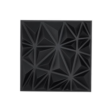 3D Wall Panels 33-Pack 11.81x11.81'' PVC 32 Sq.Ft Coverage Diamond Black