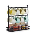 Kaffekrus Holder til bordplade 16 Hooks Cup -rack med opbevaringsbase