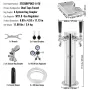 VEVOR Kegerator Tower Kit, Dual Taps Beer Conversion Kit, Stainless Steel Keg Beer Tower Dispenser with Dual Gauge W21.8 Regulat