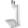 VEVOR Kegerator Tower Kit, Dual Taps Beer Conversion Kit, Stainless Steel Keg Beer Tower Dispenser with Dual Gauge W21.8 Regulat