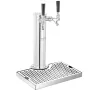 Kegerator Tower Kit, Dual Taps Beer Conversion Kit, Stainless Steel Keg Beer Tower Dispenser with Dual Gauge W21.8 Regulator & A