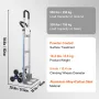 Trappe klatrekurv, 550 lbs belastningskapacitet, aluminium